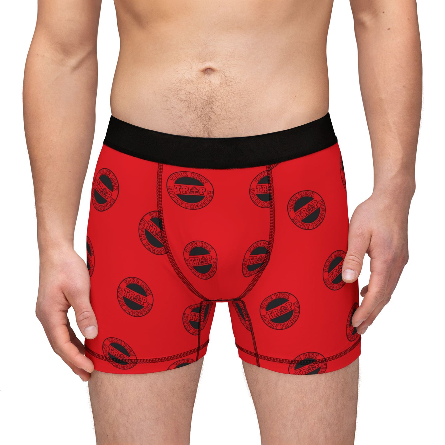 Red Icon Pattern Boxers — Men's Gift Boxer Briefs