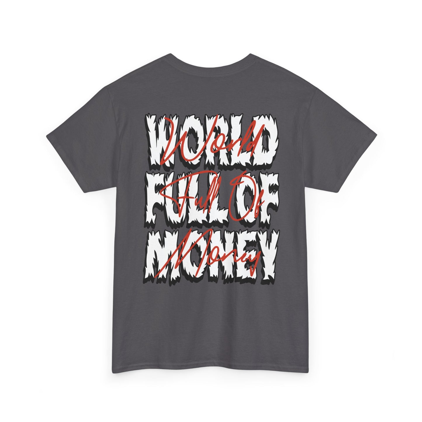 Trapstar "World Full of Money" Graphic Tee — Streetwear Earth & Flame Design