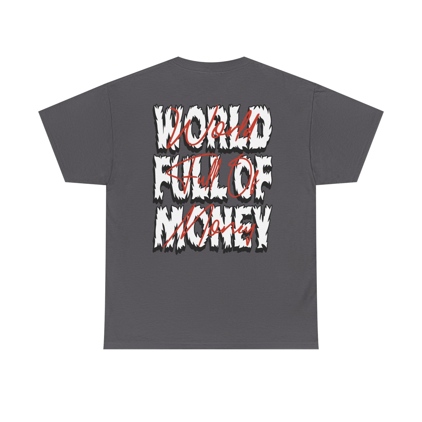 Trapstar "World Full of Money" Graphic Tee — Streetwear Earth & Flame Design