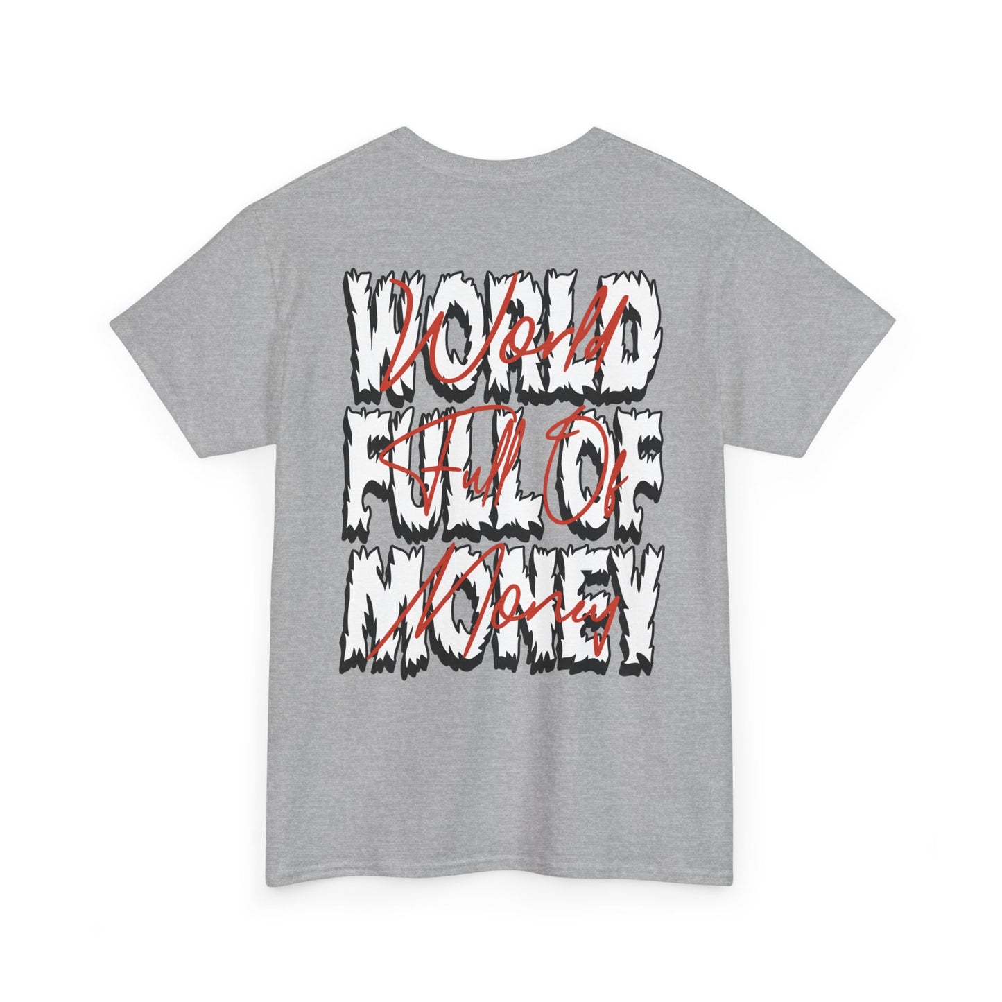 Trapstar "World Full of Money" Graphic Tee — Streetwear Earth & Flame Design