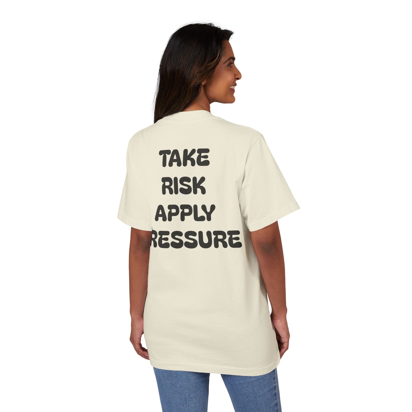T-Shirt — 'Take Risk Apply Pressure' Graphic Tee (Founding Fathers Design)
