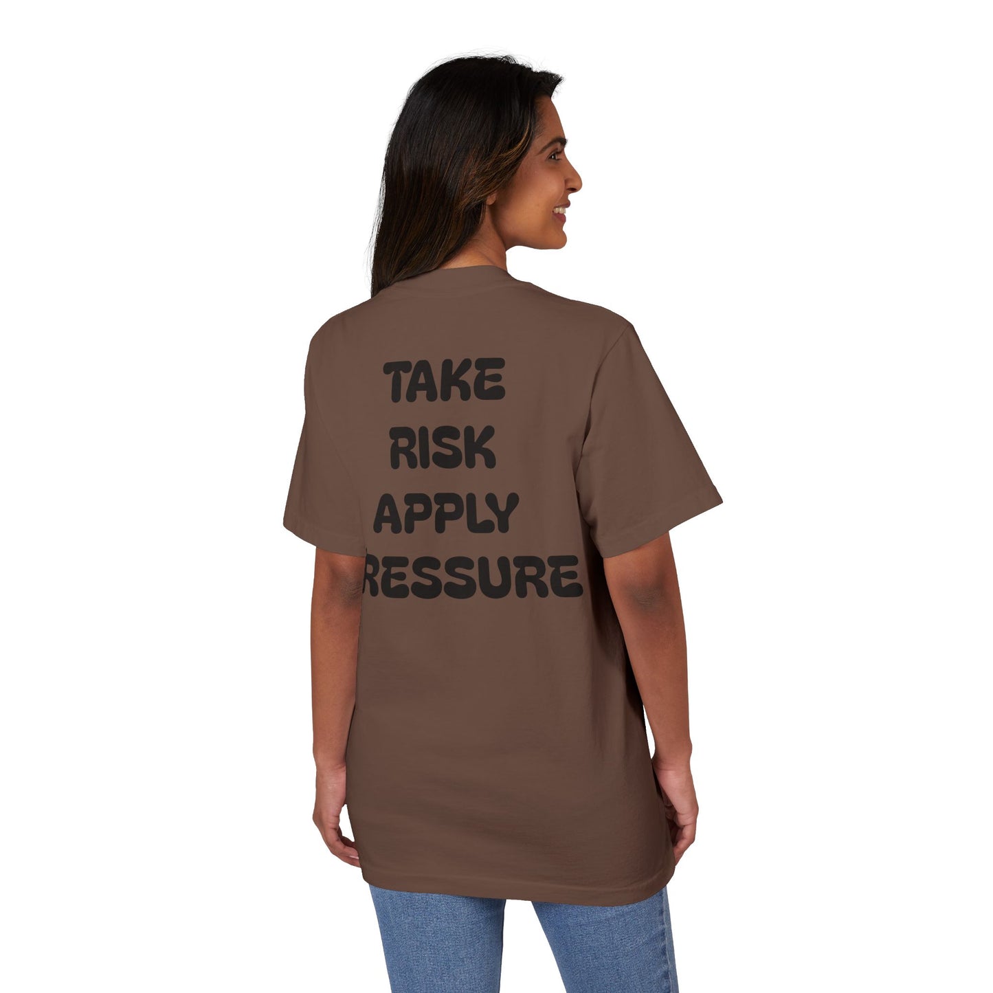 T-Shirt — 'Take Risk Apply Pressure' Graphic Tee (Founding Fathers Design)
