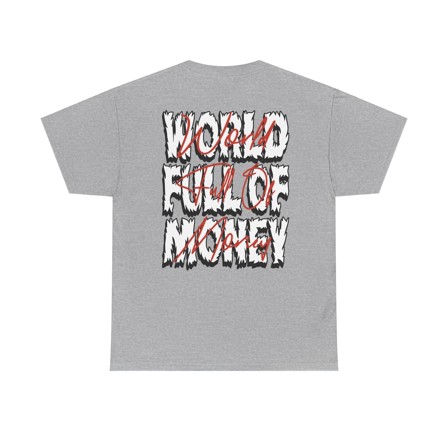 Trapstar "World Full of Money" Graphic Tee — Streetwear Earth & Flame Design