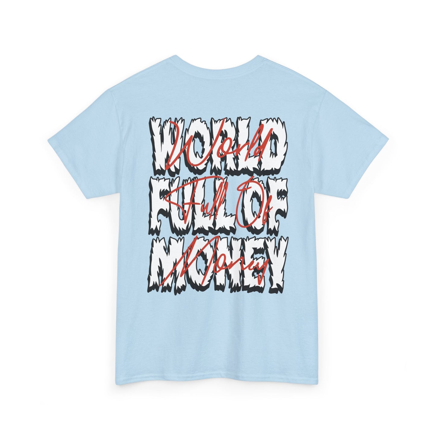 Trapstar "World Full of Money" Graphic Tee — Streetwear Earth & Flame Design