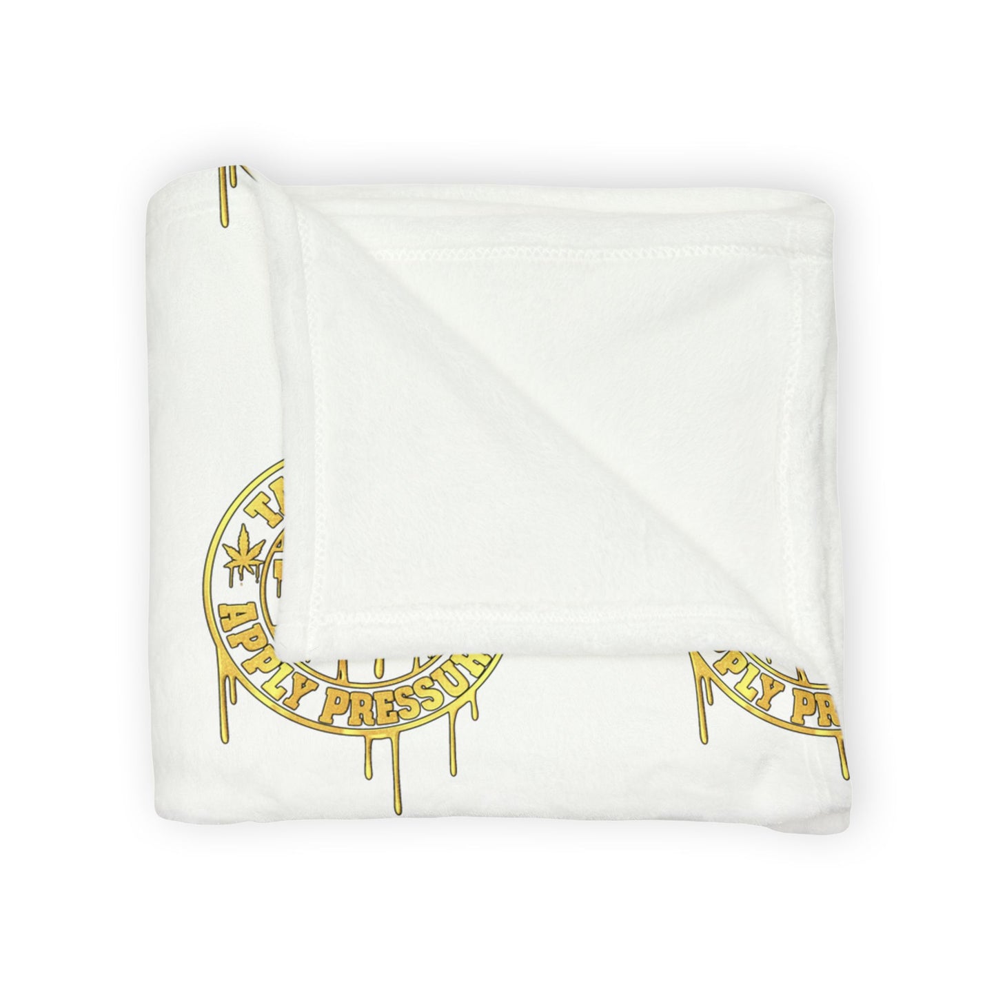 Gold Drip Cityscape Blanket — Soft Polyester Throw with Urban Skyline Pattern