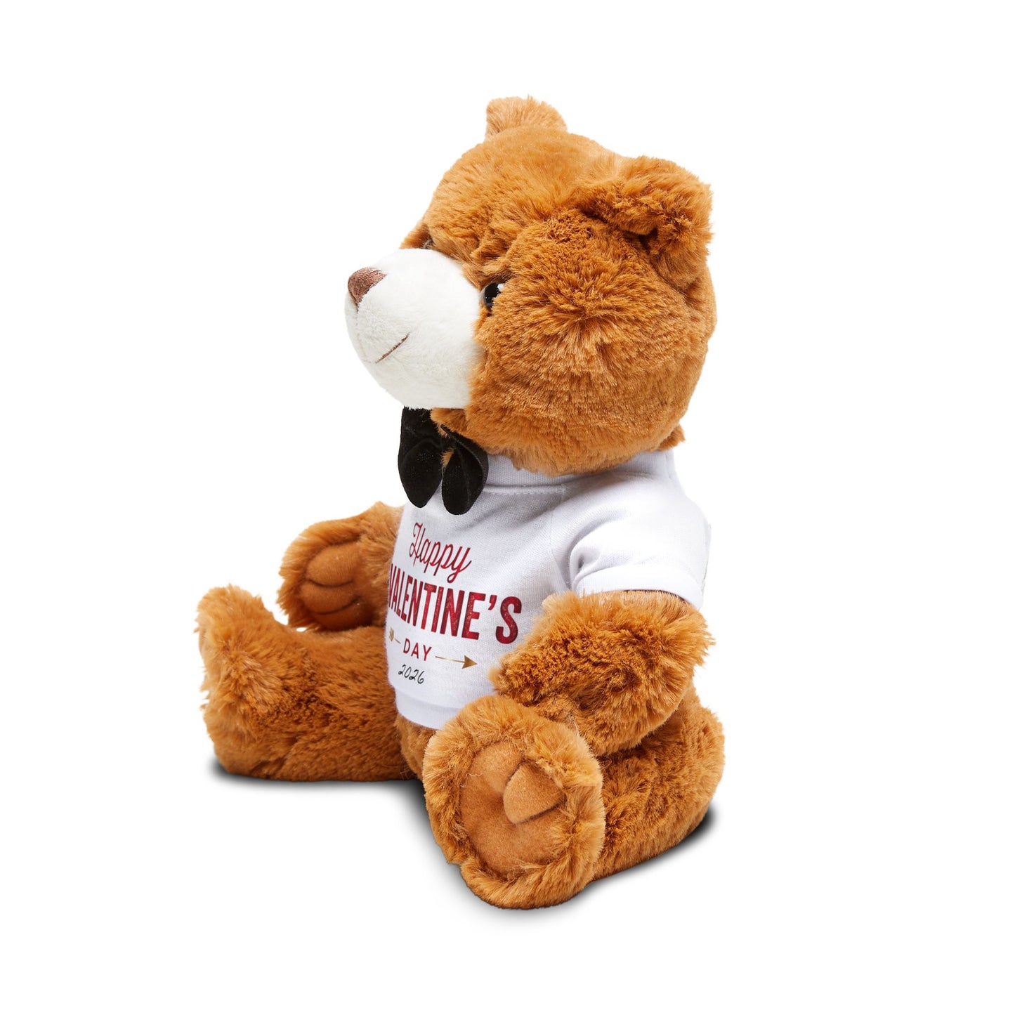 Valentine's Day Teddy Bear Plush with 'Happy Valentine's Day' T‑Shirt