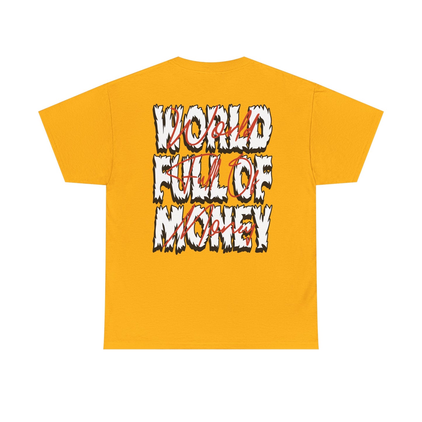 Trapstar "World Full of Money" Graphic Tee — Streetwear Earth & Flame Design