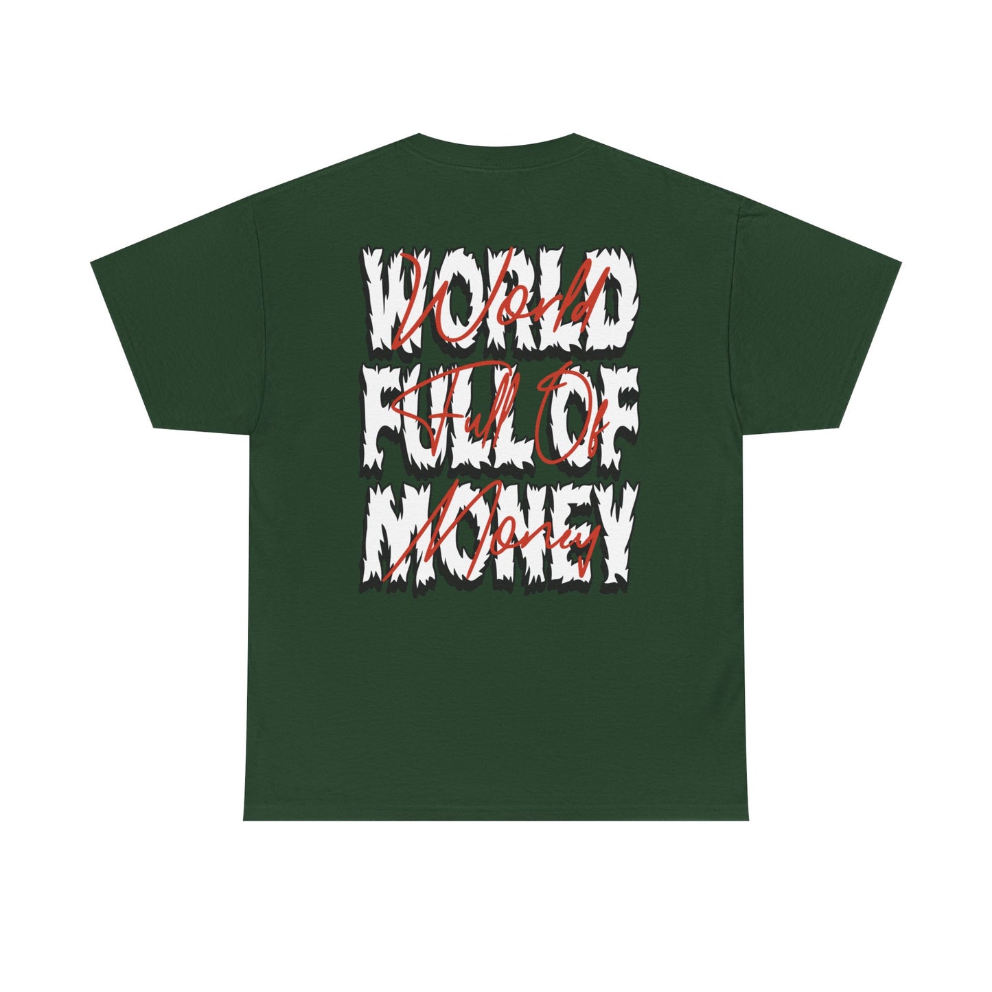 Trapstar "World Full of Money" Graphic Tee — Streetwear Earth & Flame Design