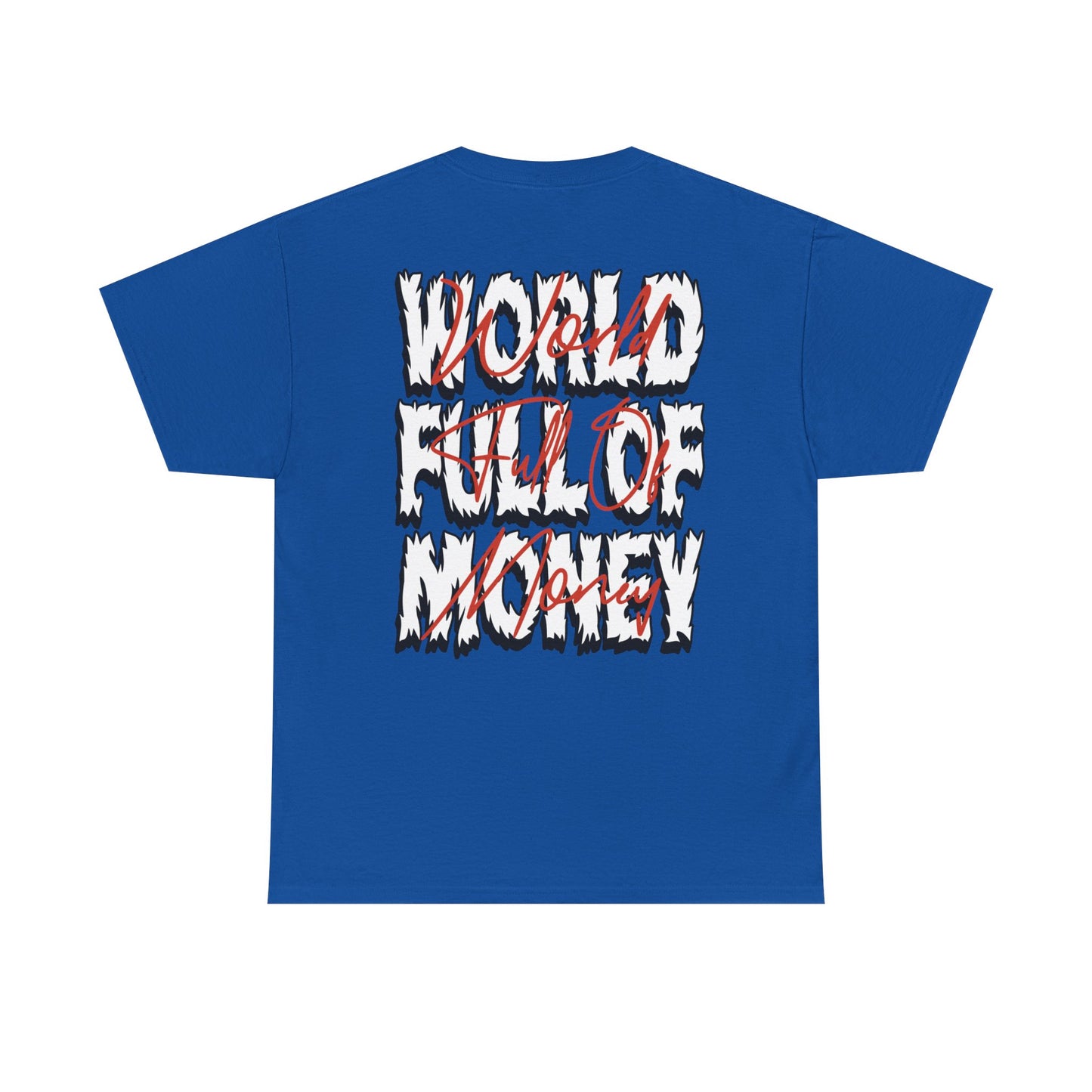 Trapstar "World Full of Money" Graphic Tee — Streetwear Earth & Flame Design