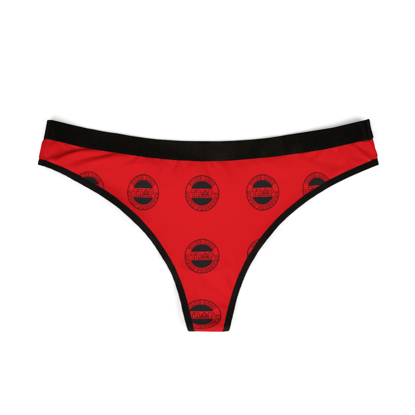 Red Circle Logo Thong — Women's Patterned Lace-Free Underwear