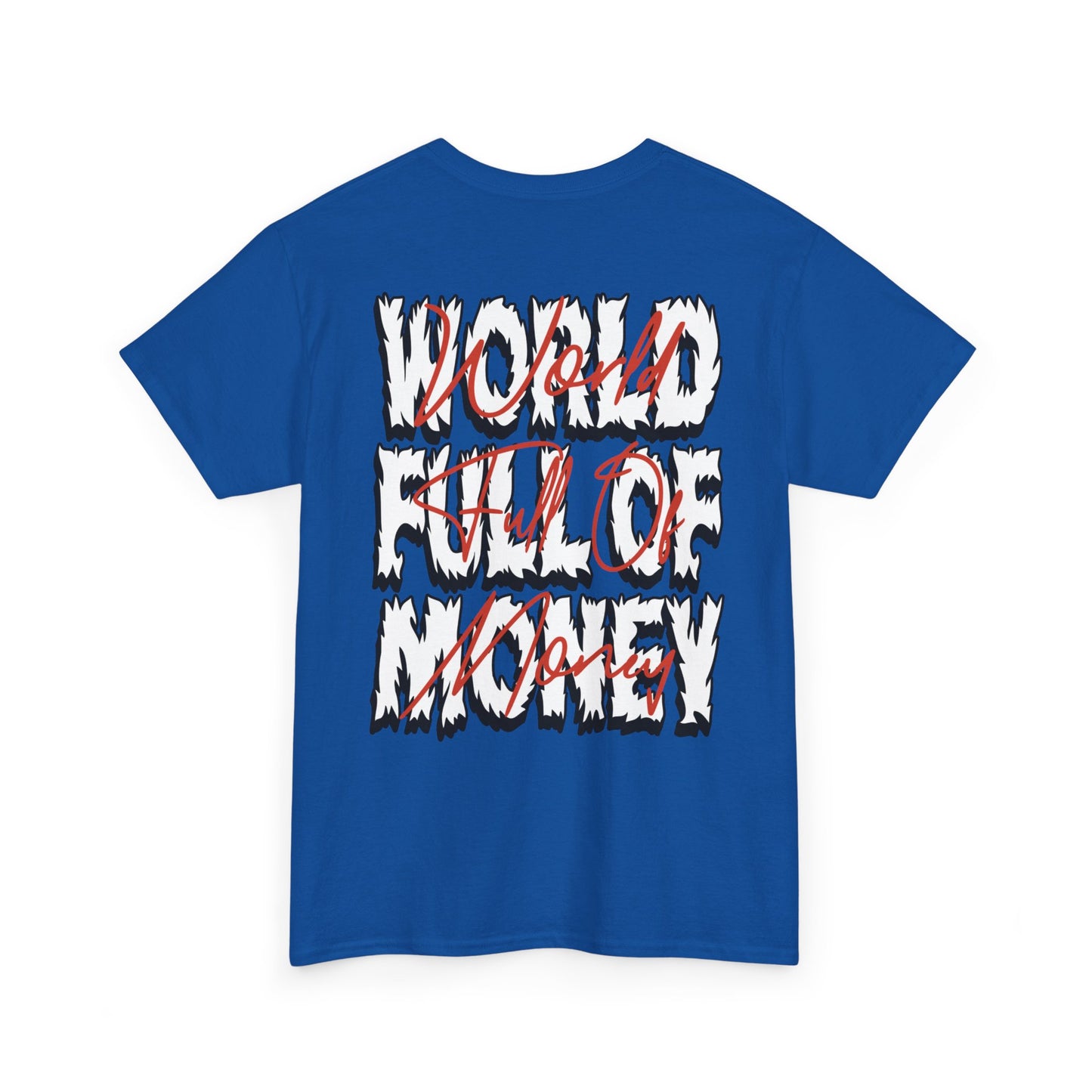 Trapstar "World Full of Money" Graphic Tee — Streetwear Earth & Flame Design