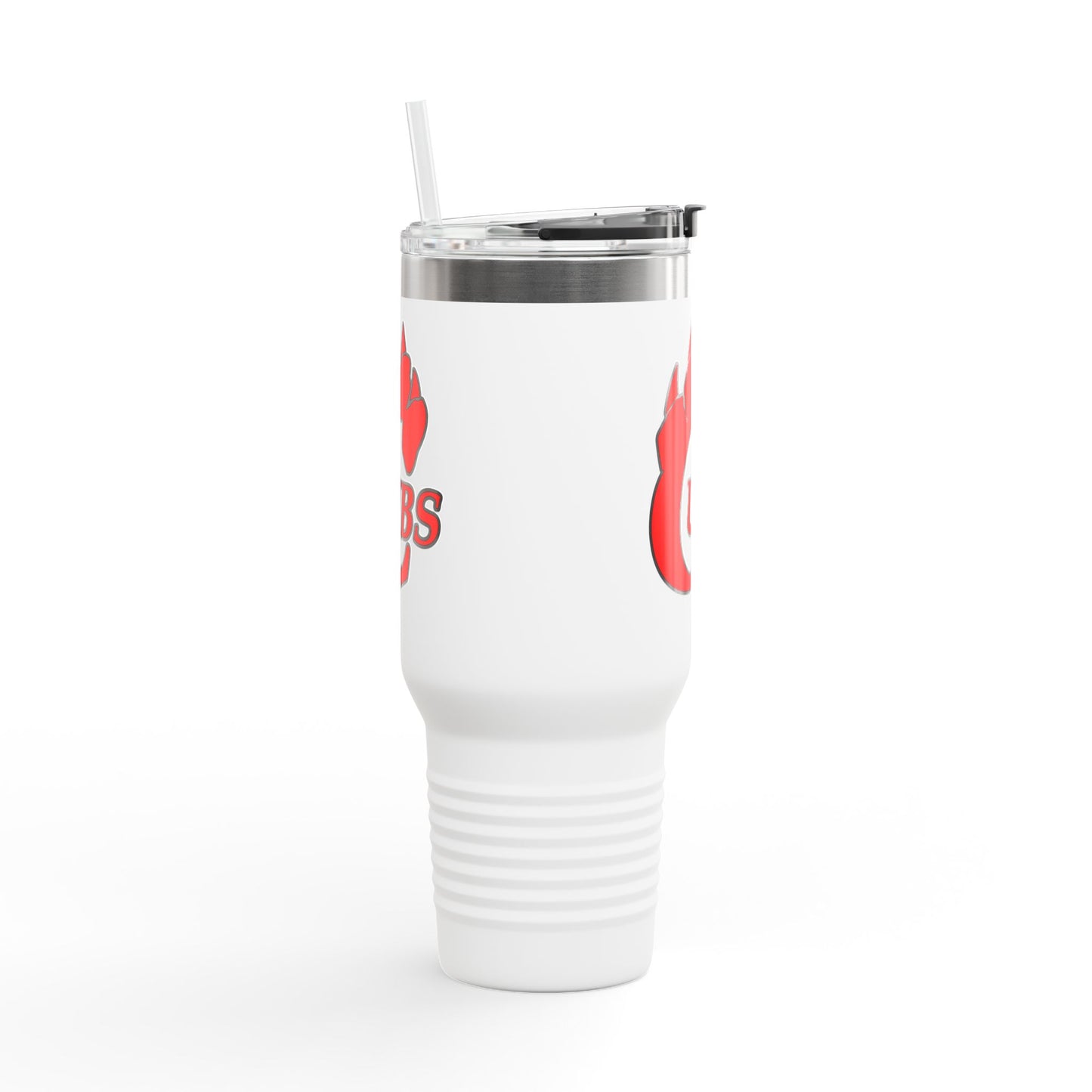 40oz Insulated Travel Mug — Red Cubs Paw Logo, Spill‑Proof Tumbler for Road, Game Days & Outdoor Adventures