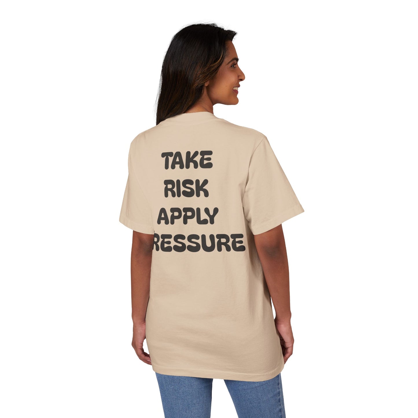 T-Shirt — 'Take Risk Apply Pressure' Graphic Tee (Founding Fathers Design)