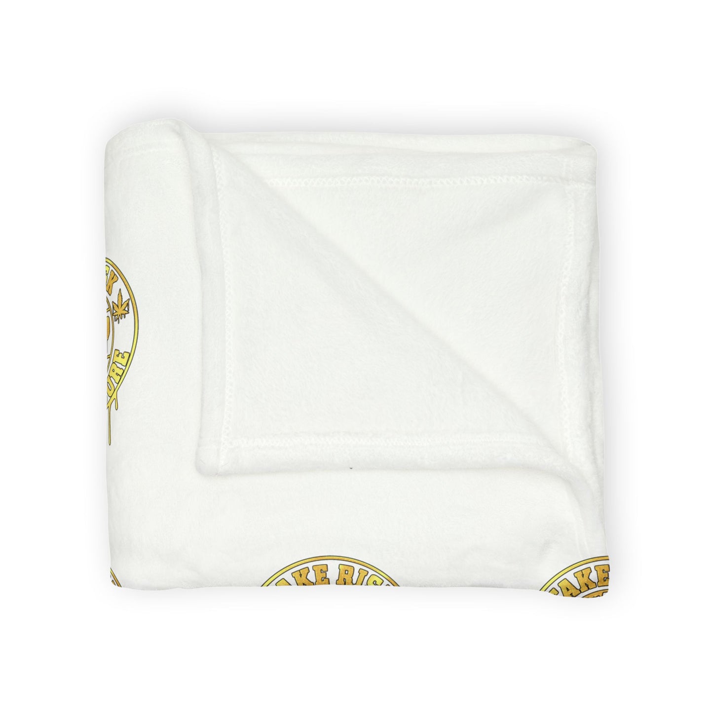 Gold Drip Cityscape Blanket — Soft Polyester Throw with Urban Skyline Pattern