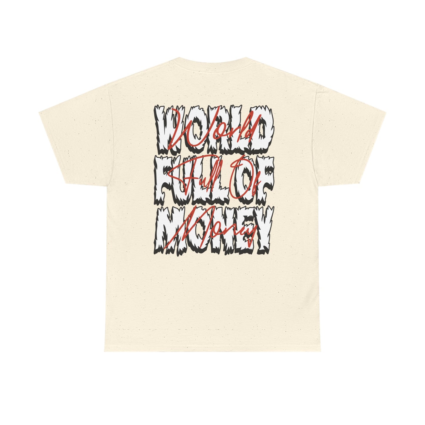 Trapstar "World Full of Money" Graphic Tee — Streetwear Earth & Flame Design