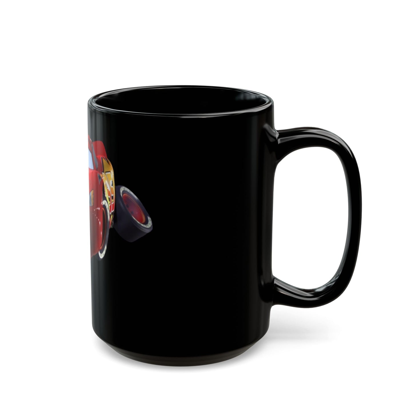 Lightning McQueen Black Mug (11oz & 15oz) — Kids' Cars Movie Coffee Cup