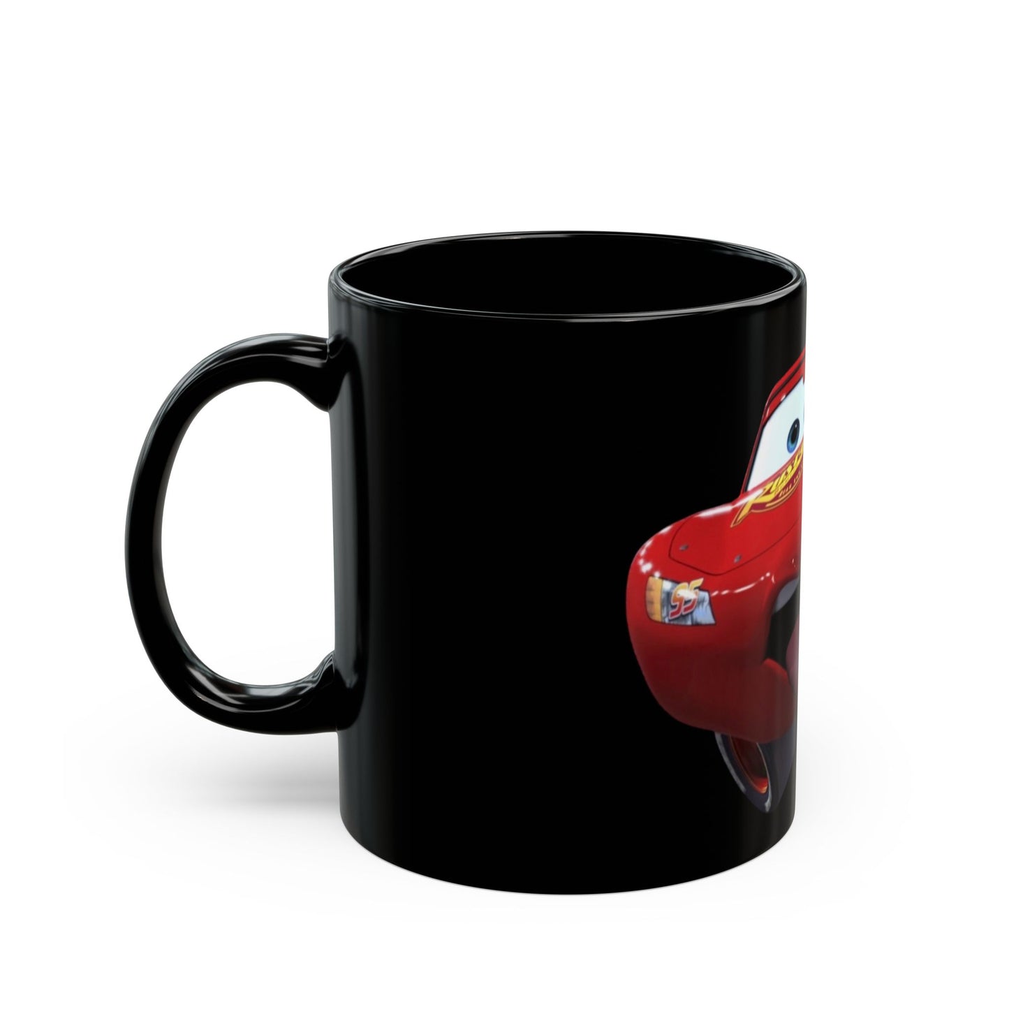 Lightning McQueen Black Mug (11oz & 15oz) — Kids' Cars Movie Coffee Cup