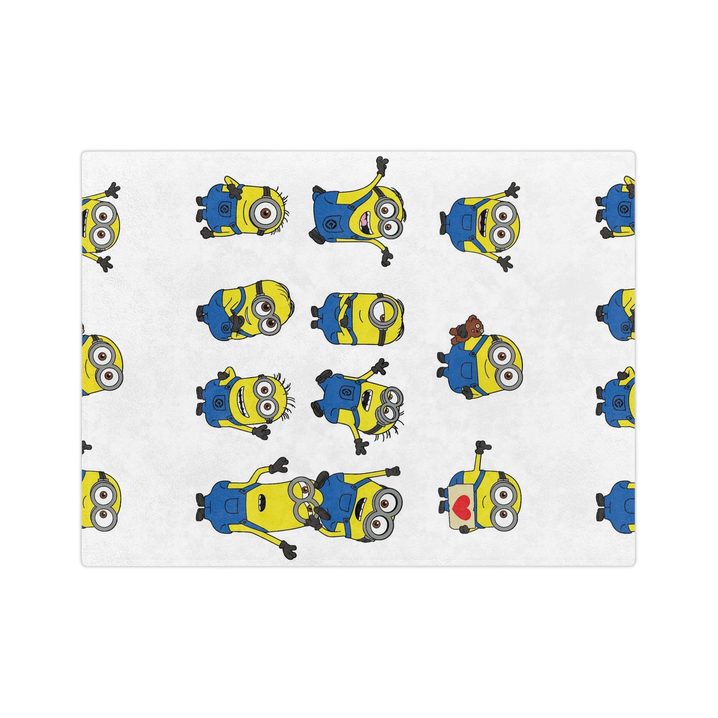 Microfiber Blanket — Cute Yellow Cartoon Minions Pattern Fleece Throw