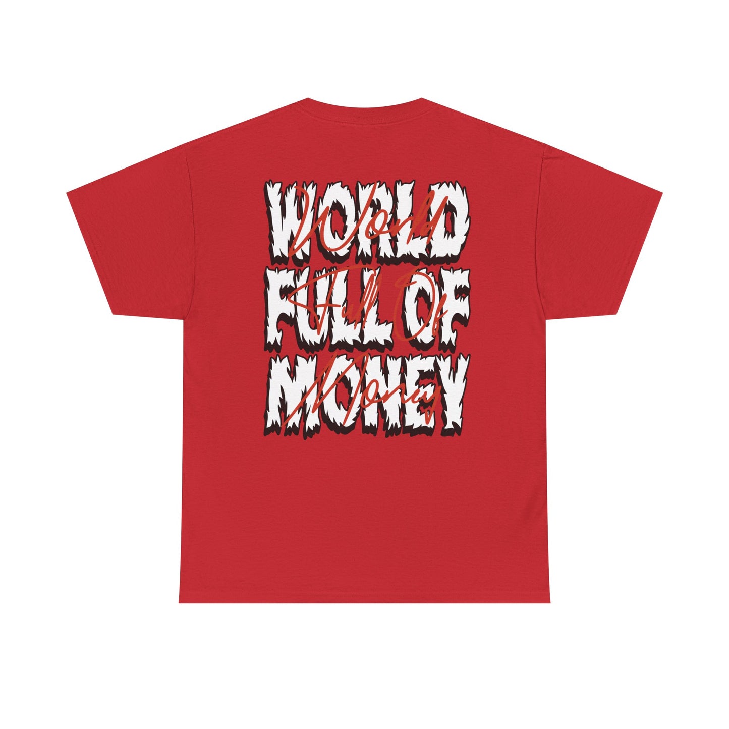 Trapstar "World Full of Money" Graphic Tee — Streetwear Earth & Flame Design