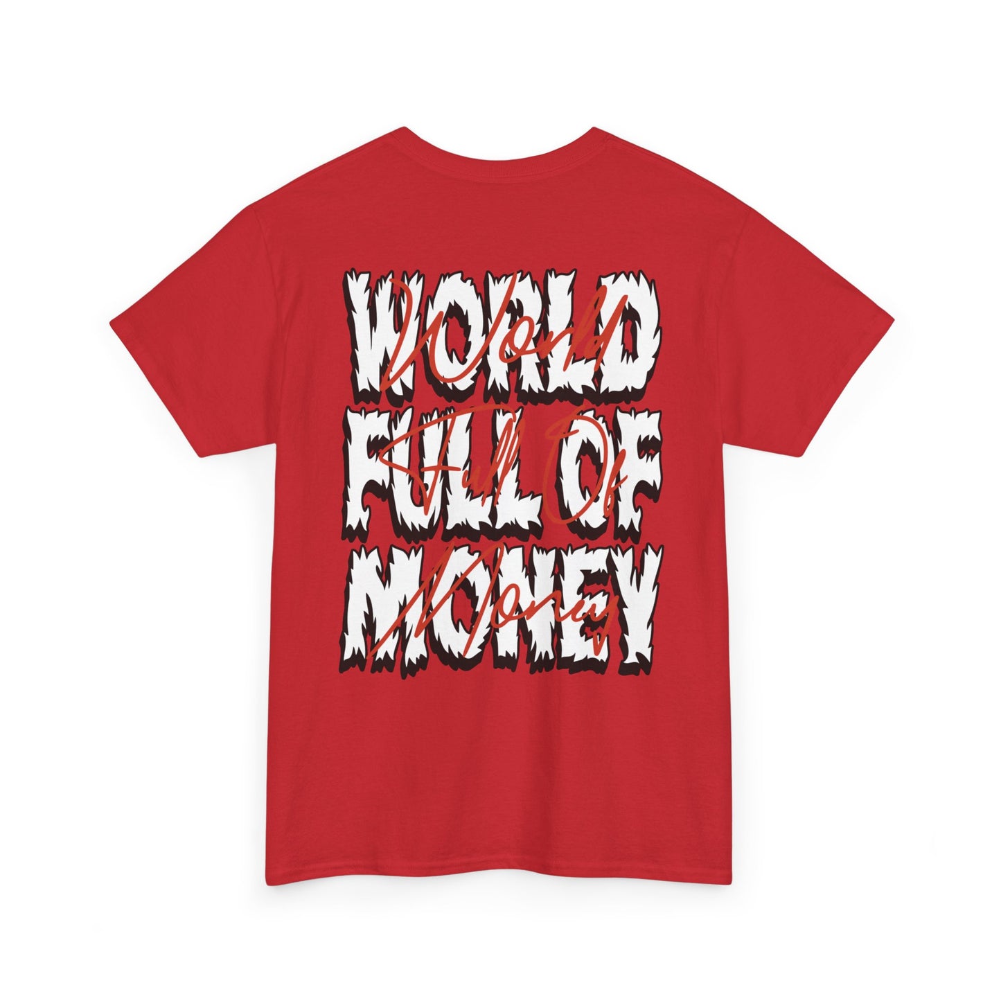 Trapstar "World Full of Money" Graphic Tee — Streetwear Earth & Flame Design
