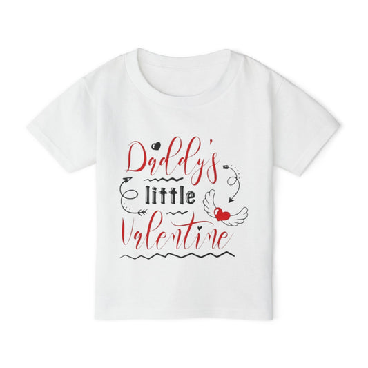 Toddler T-Shirt — “Daddy’s Little Valentine” Cute Valentine’s Day Tee for Babies & Toddlers