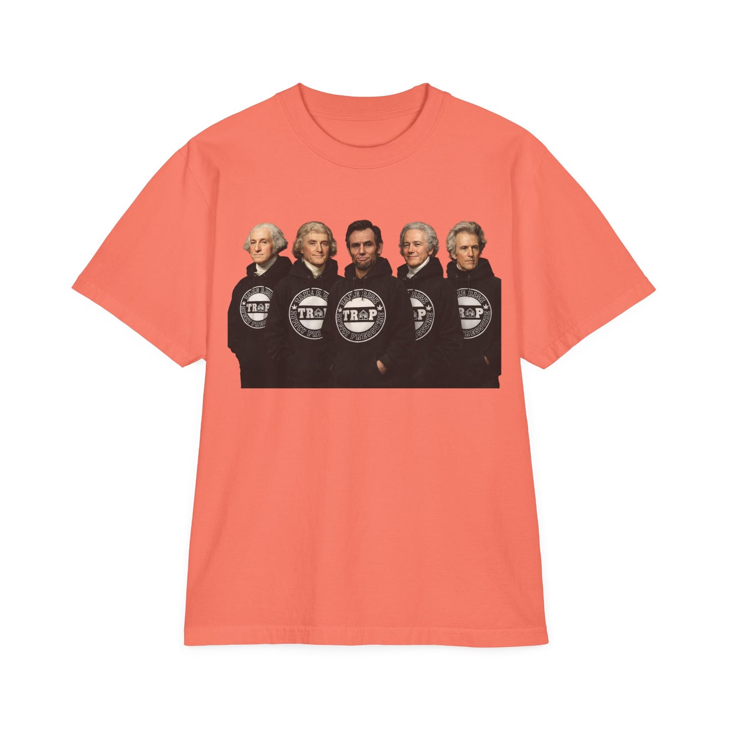 T-Shirt — 'Take Risk Apply Pressure' Graphic Tee (Founding Fathers Design)
