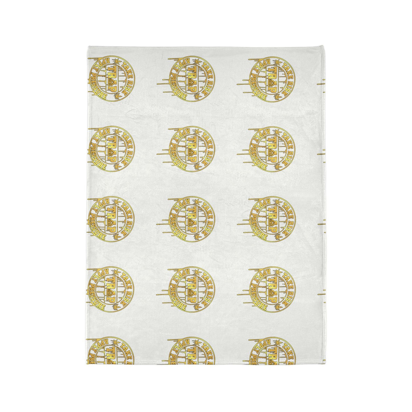 Gold Drip Cityscape Blanket — Soft Polyester Throw with Urban Skyline Pattern