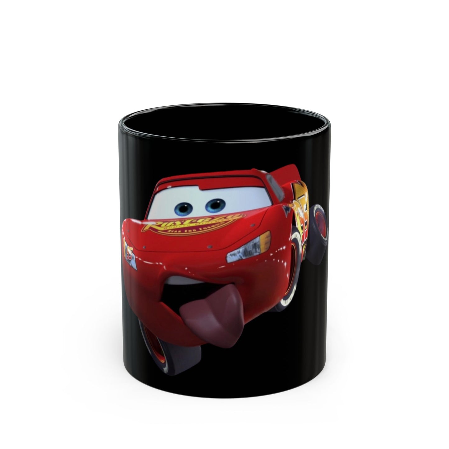 Lightning McQueen Black Mug (11oz & 15oz) — Kids' Cars Movie Coffee Cup