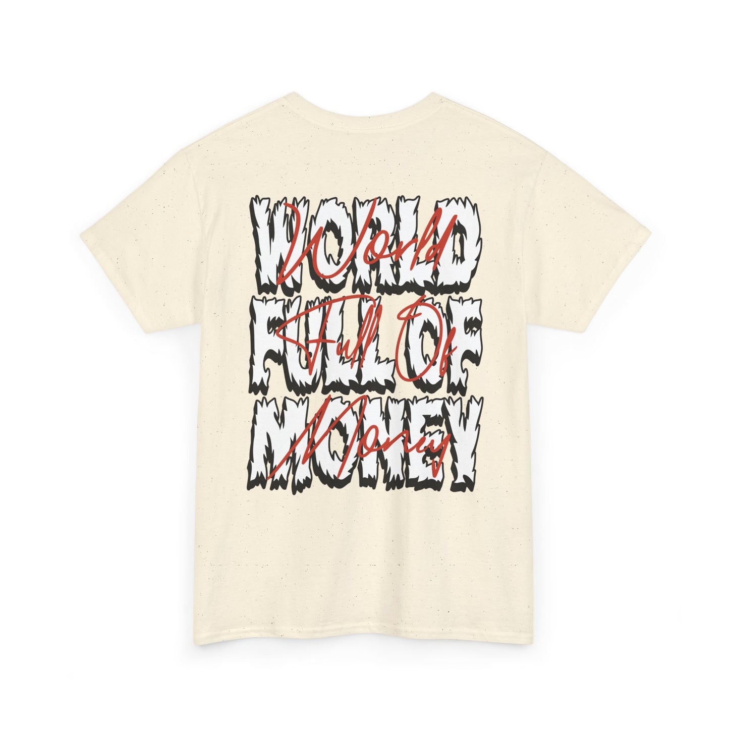 Trapstar "World Full of Money" Graphic Tee — Streetwear Earth & Flame Design