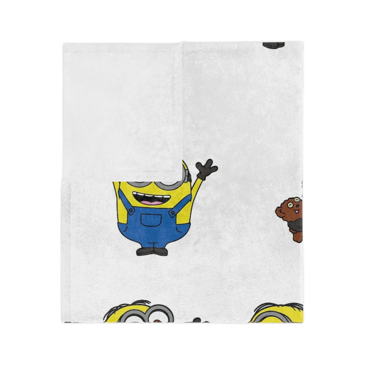 Microfiber Blanket — Cute Yellow Cartoon Minions Pattern Fleece Throw