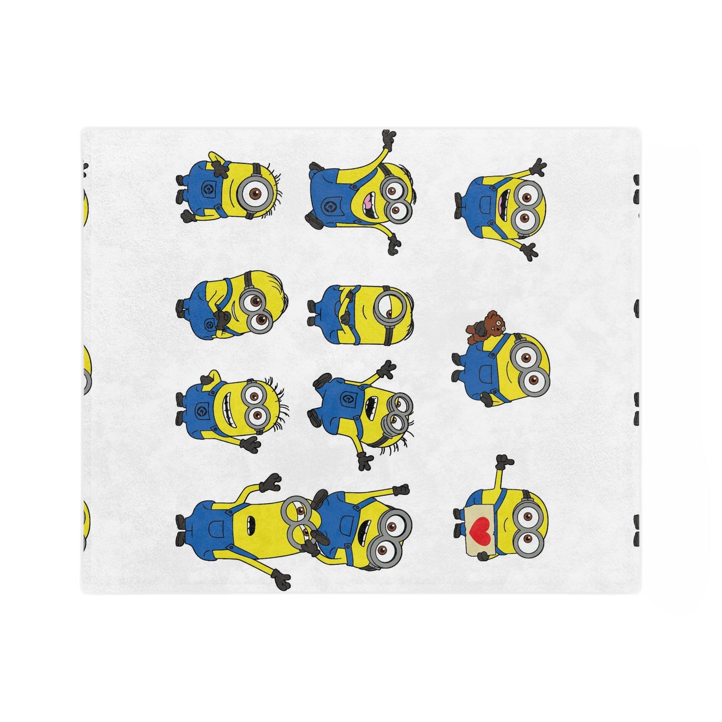 Microfiber Blanket — Cute Yellow Cartoon Minions Pattern Fleece Throw