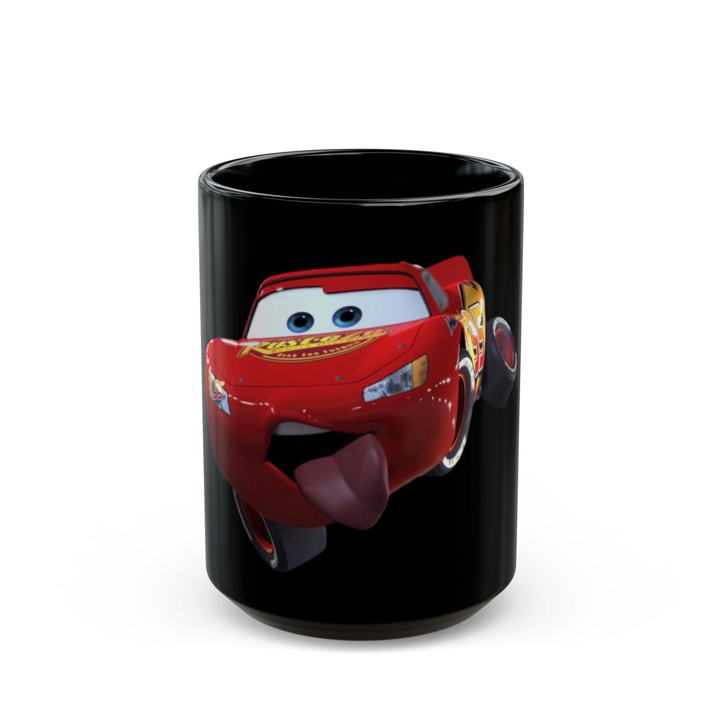 Lightning McQueen Black Mug (11oz & 15oz) — Kids' Cars Movie Coffee Cup