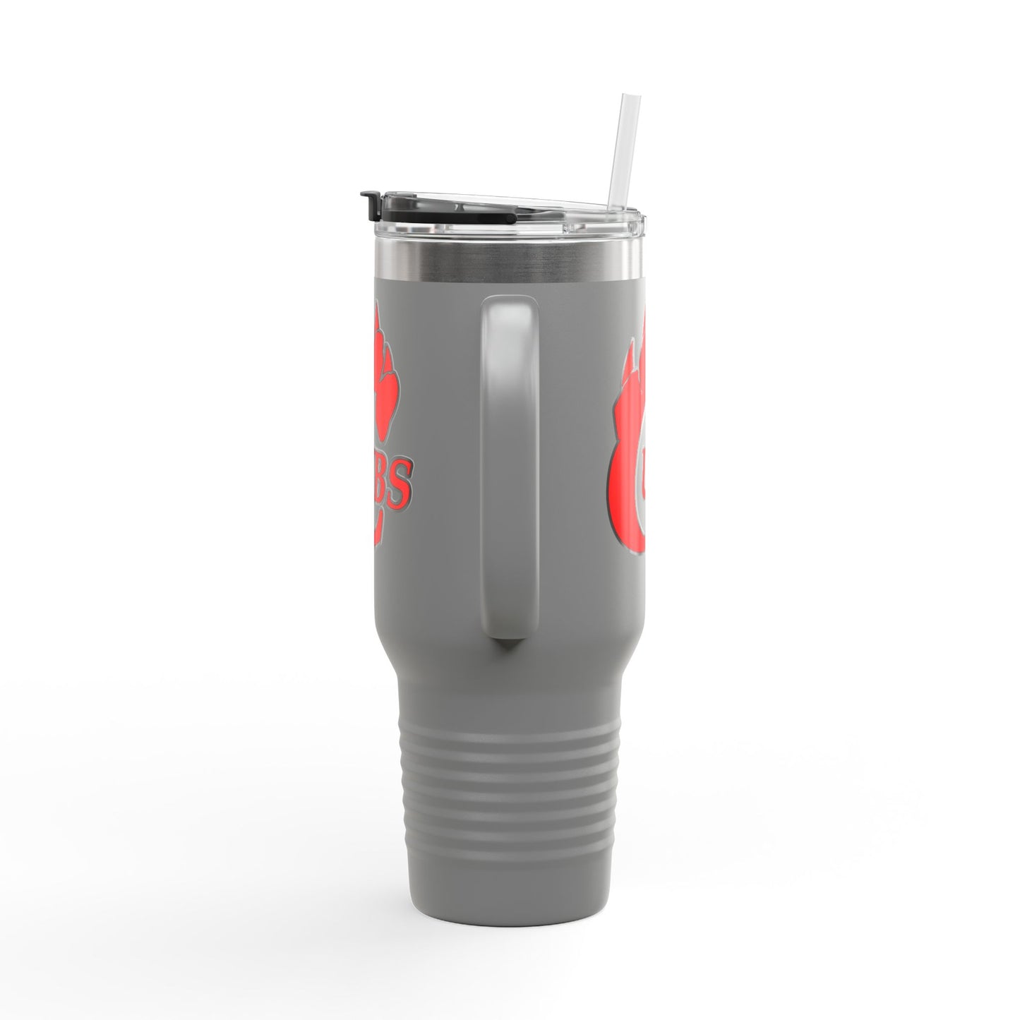 40oz Insulated Travel Mug — Red Cubs Paw Logo, Spill‑Proof Tumbler for Road, Game Days & Outdoor Adventures