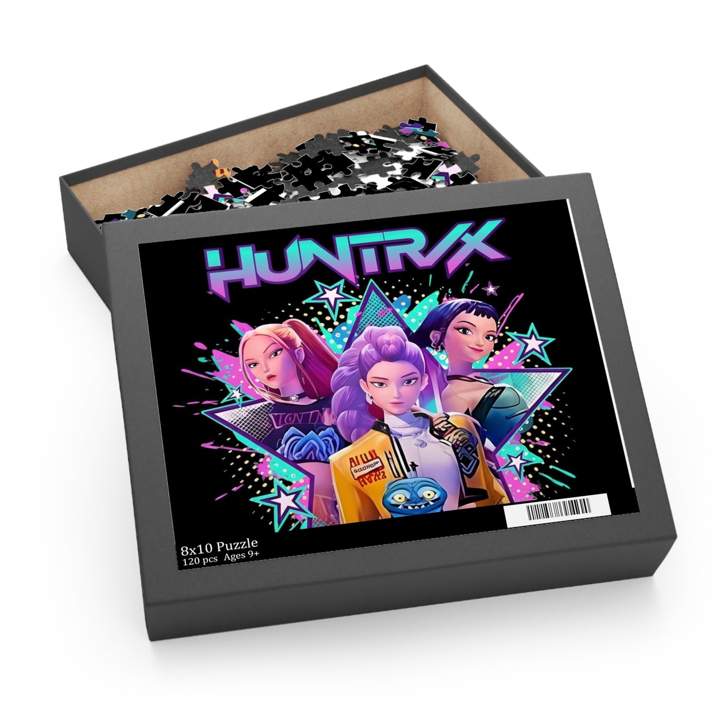 HUNTRX Neon Girl Squad Puzzle — 120/252/500-Piece Retro Pop Art Jigsaw