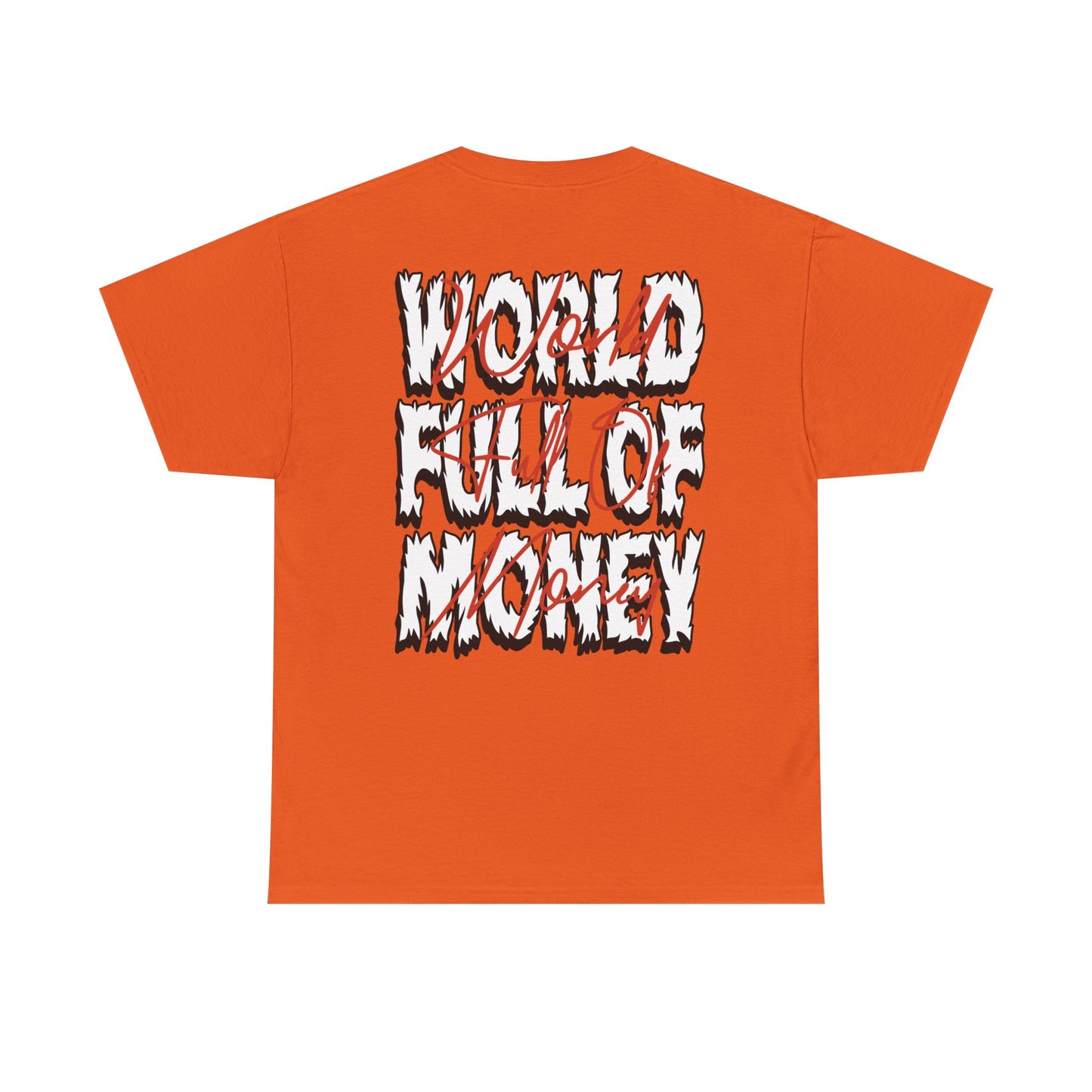 Trapstar "World Full of Money" Graphic Tee — Streetwear Earth & Flame Design