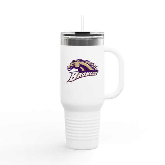 Meadow Broncos Logo 40oz Insulated Travel Mug – Large Stainless Steel Tumbler for Hot & Cold Drinks