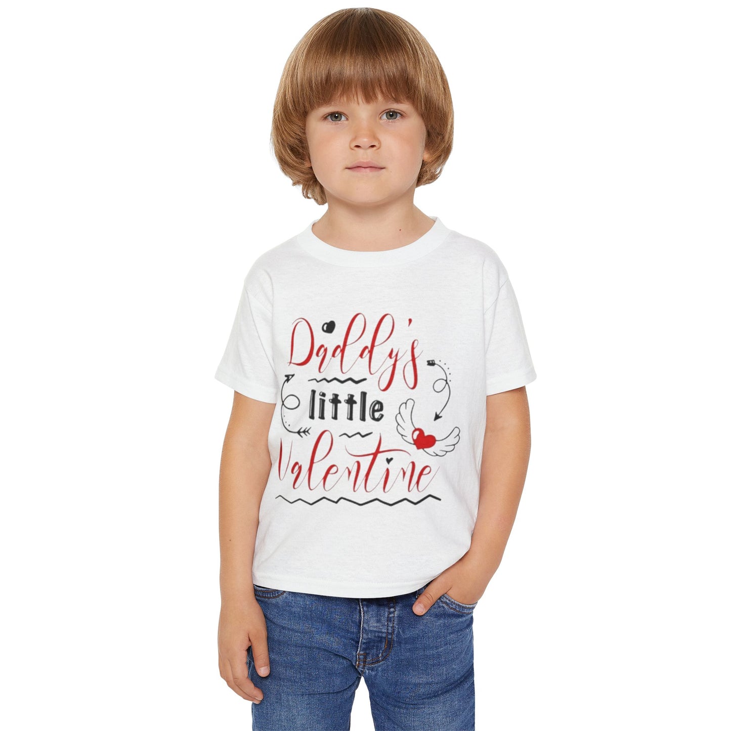 Toddler T-Shirt — “Daddy’s Little Valentine” Cute Valentine’s Day Tee for Babies & Toddlers