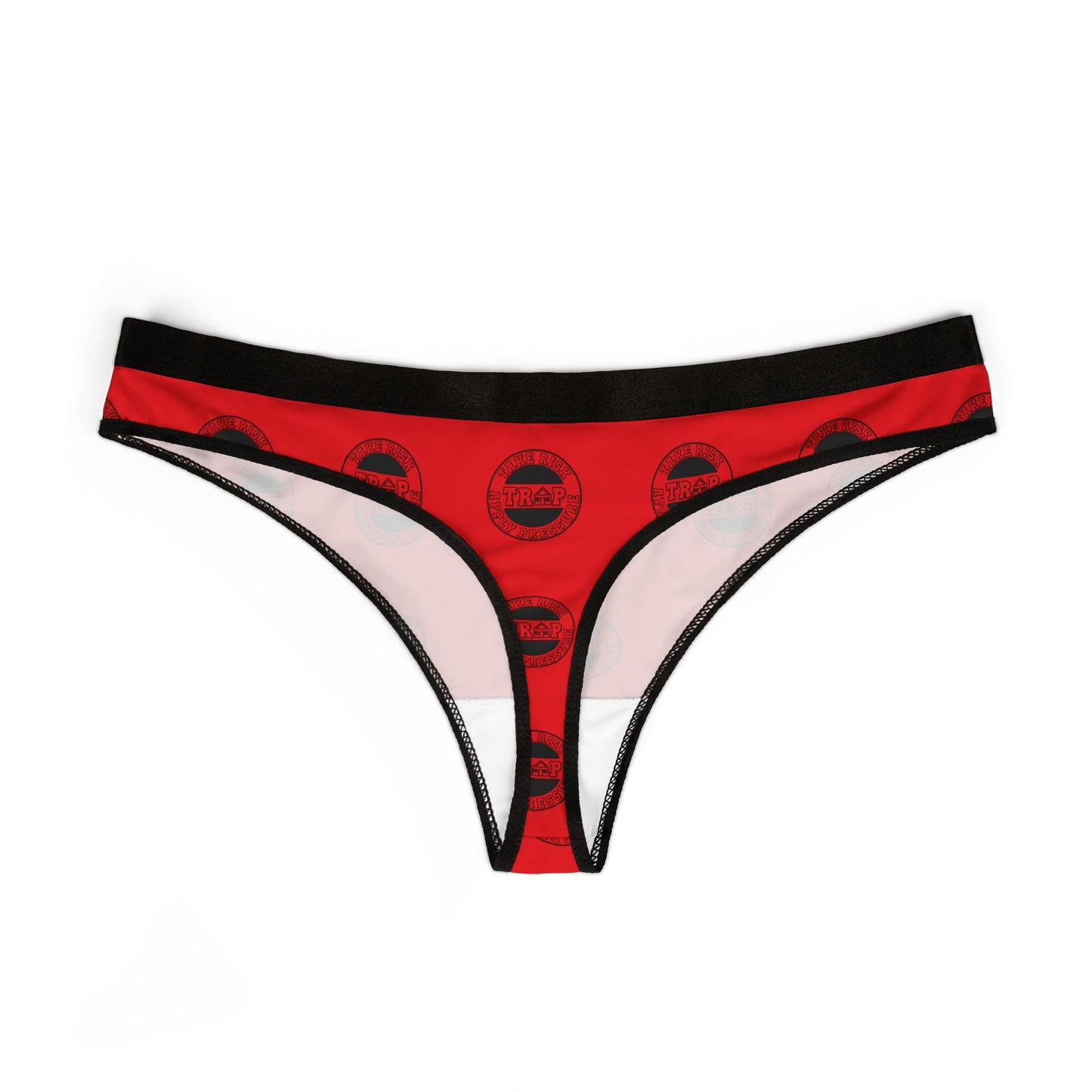 Red Circle Logo Thong — Women's Patterned Lace-Free Underwear