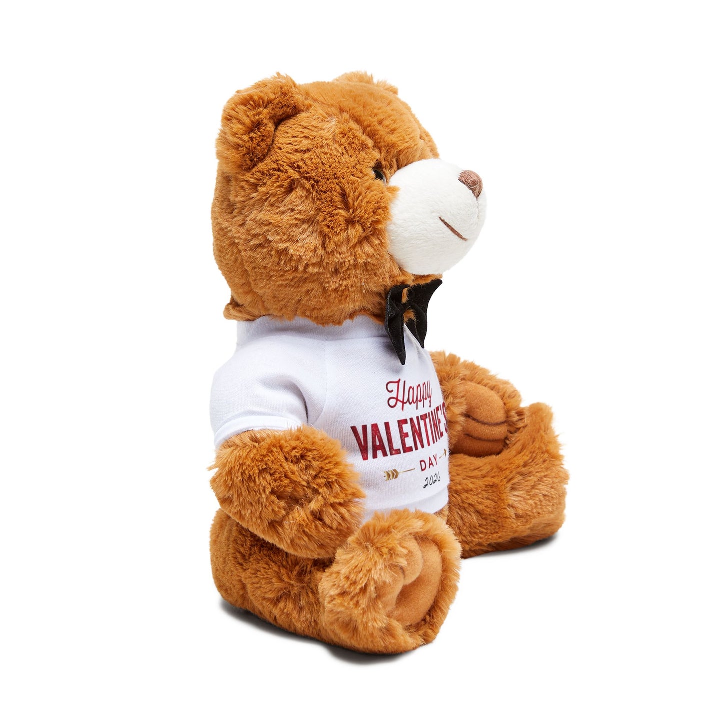 Valentine's Day Teddy Bear Plush with 'Happy Valentine's Day' T‑Shirt