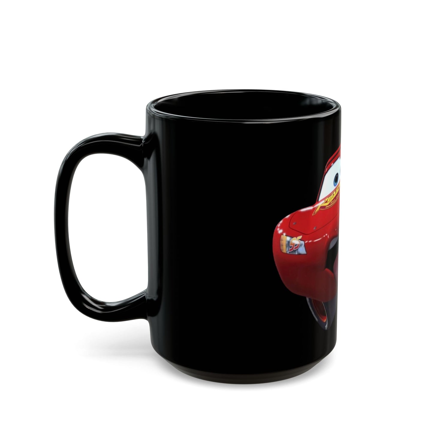 Lightning McQueen Black Mug (11oz & 15oz) — Kids' Cars Movie Coffee Cup