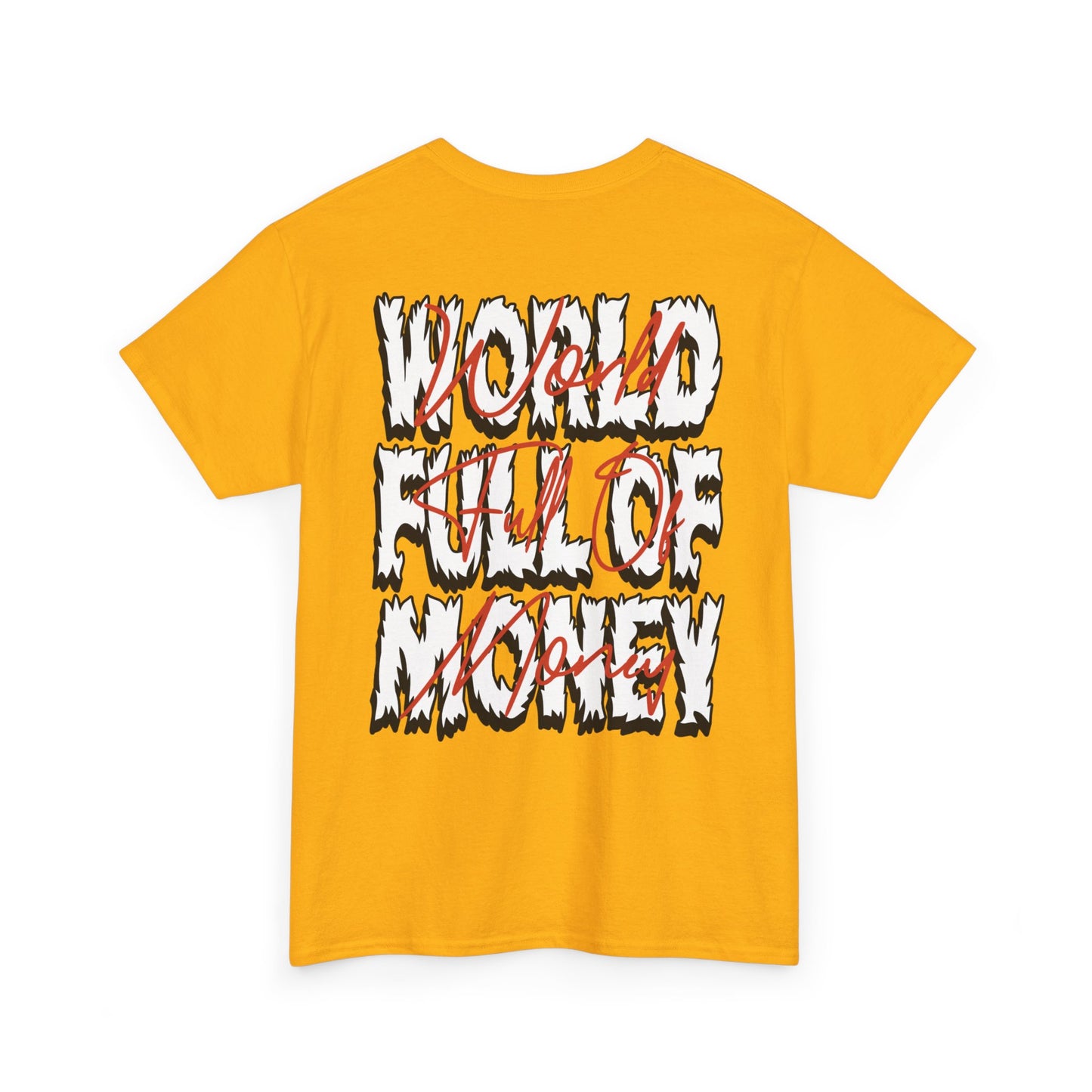 Trapstar "World Full of Money" Graphic Tee — Streetwear Earth & Flame Design