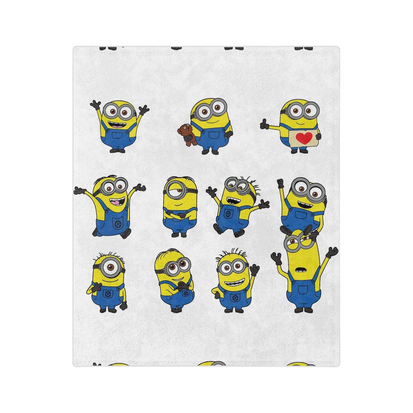 Microfiber Blanket — Cute Yellow Cartoon Minions Pattern Fleece Throw