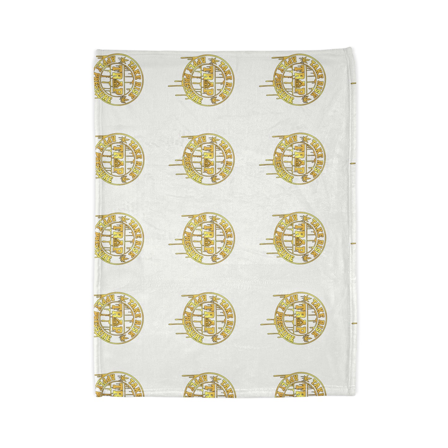 Gold Drip Cityscape Blanket — Soft Polyester Throw with Urban Skyline Pattern