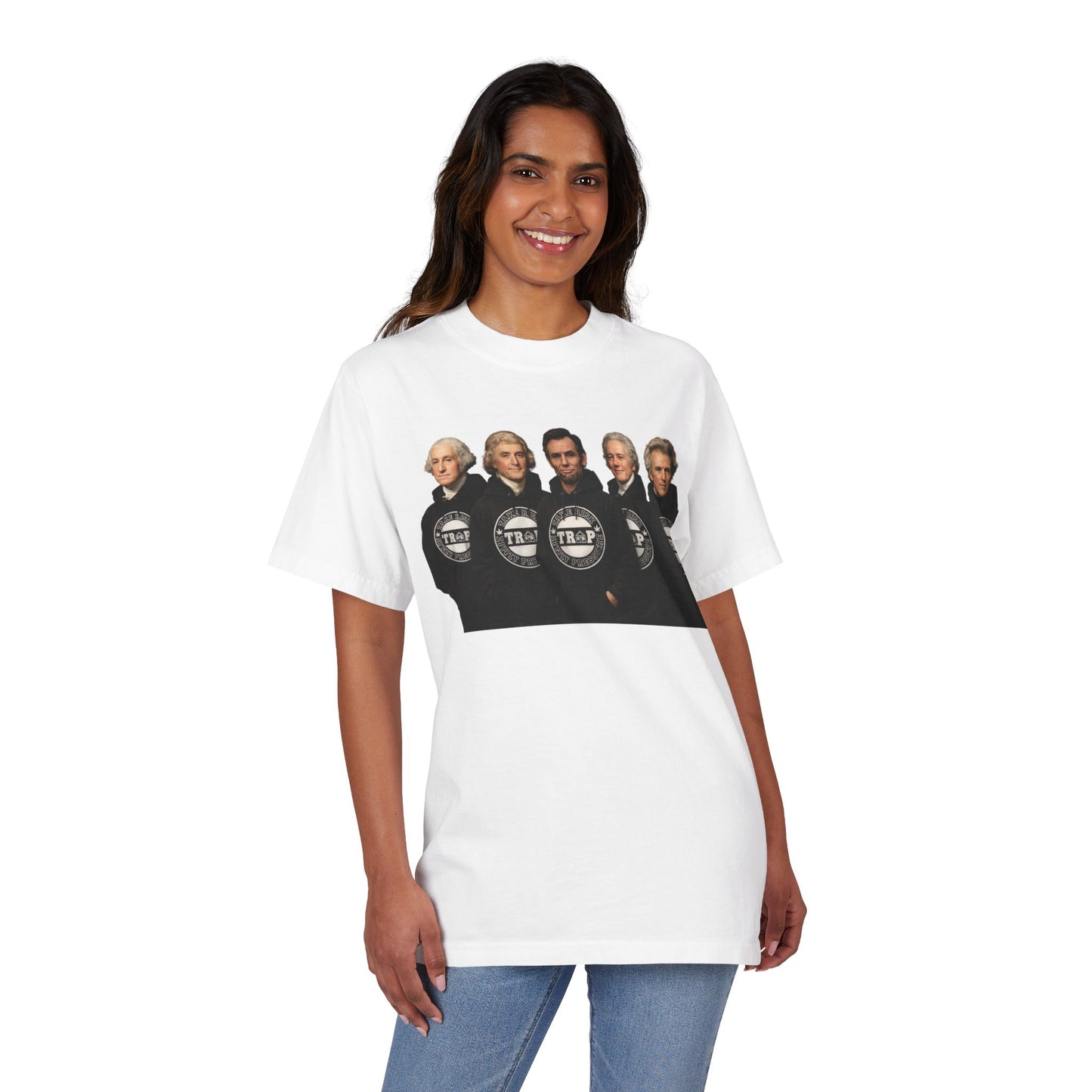 T-Shirt — 'Take Risk Apply Pressure' Graphic Tee (Founding Fathers Design)