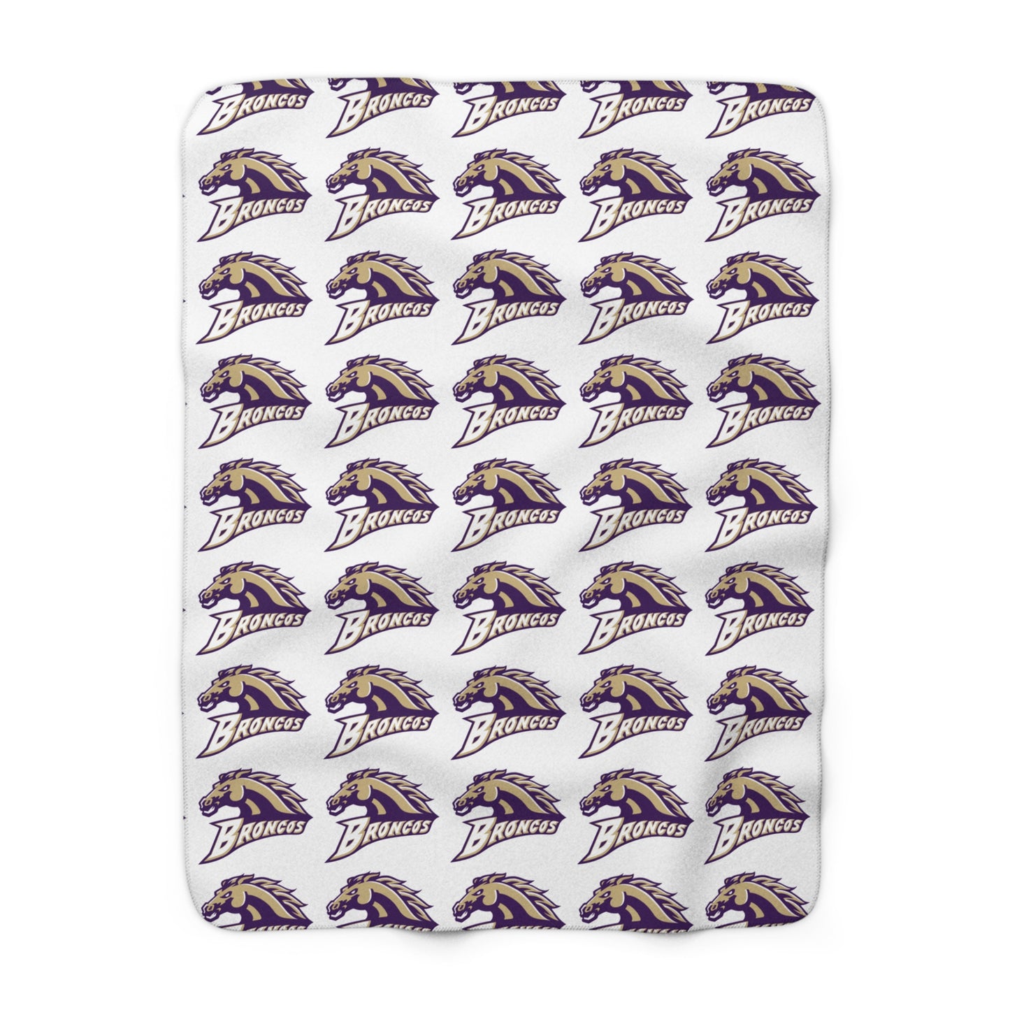 Meadow Broncos Sherpa Fleece Blanket — Cozy Team Logo Throw for Game Days & Gifts