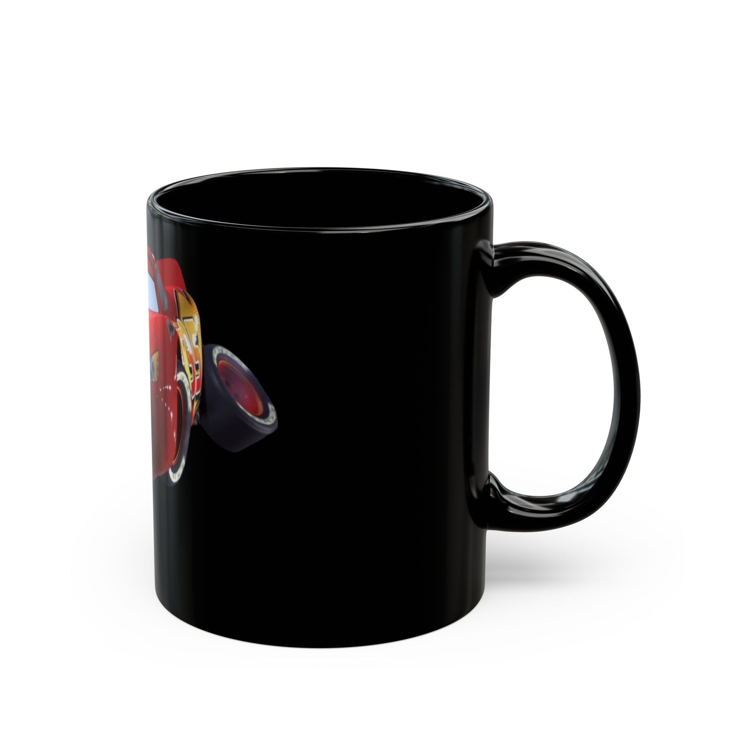 Lightning McQueen Black Mug (11oz & 15oz) — Kids' Cars Movie Coffee Cup