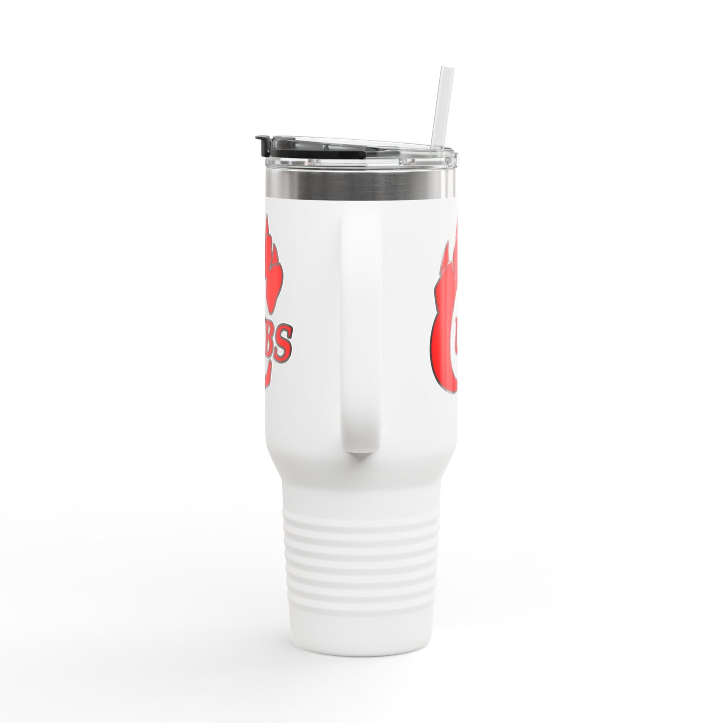 40oz Insulated Travel Mug — Red Cubs Paw Logo, Spill‑Proof Tumbler for Road, Game Days & Outdoor Adventures