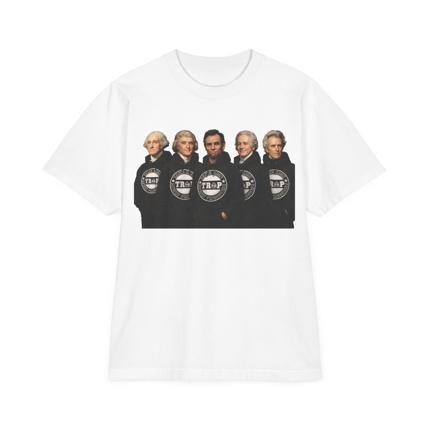 T-Shirt — 'Take Risk Apply Pressure' Graphic Tee (Founding Fathers Design)