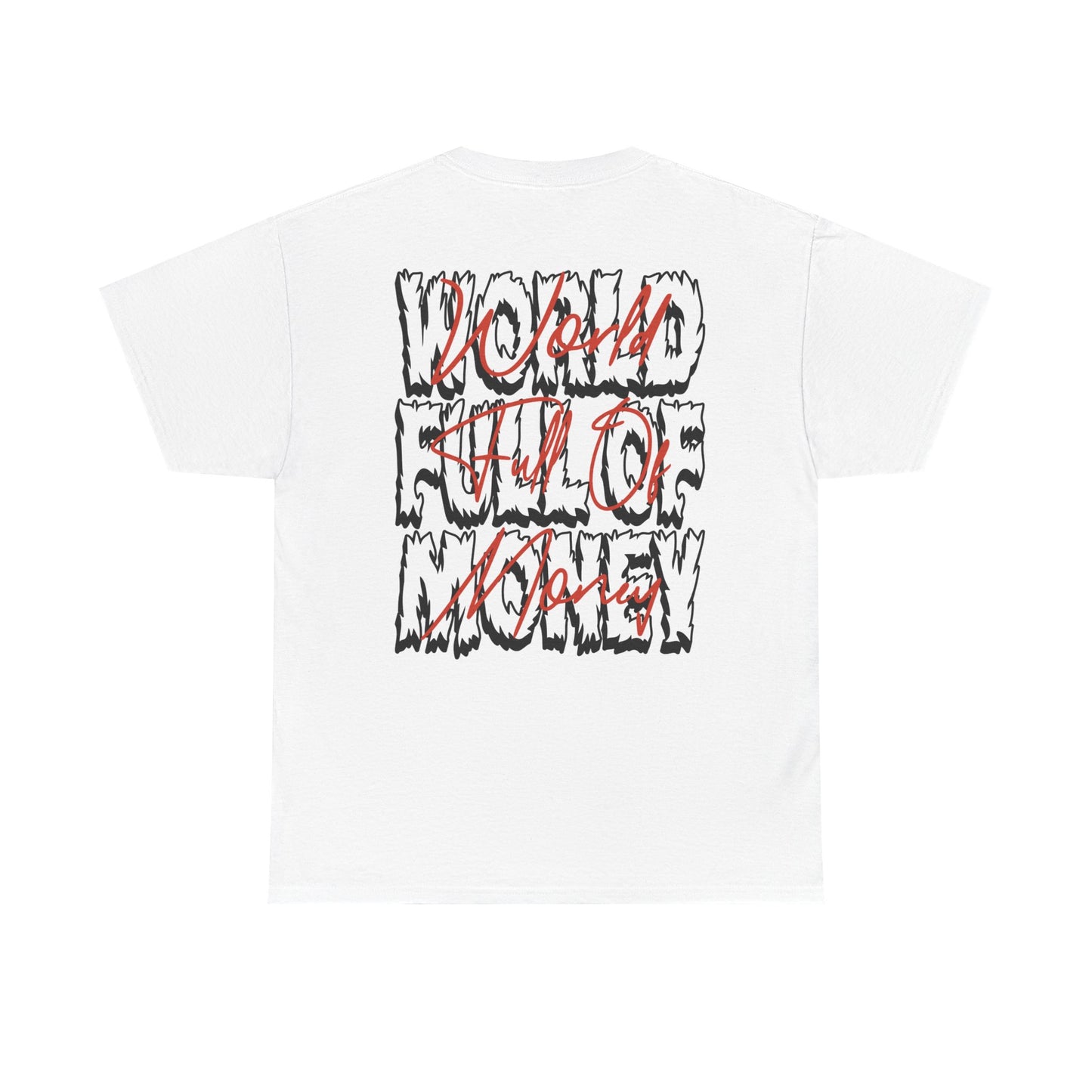 Trapstar "World Full of Money" Graphic Tee — Streetwear Earth & Flame Design