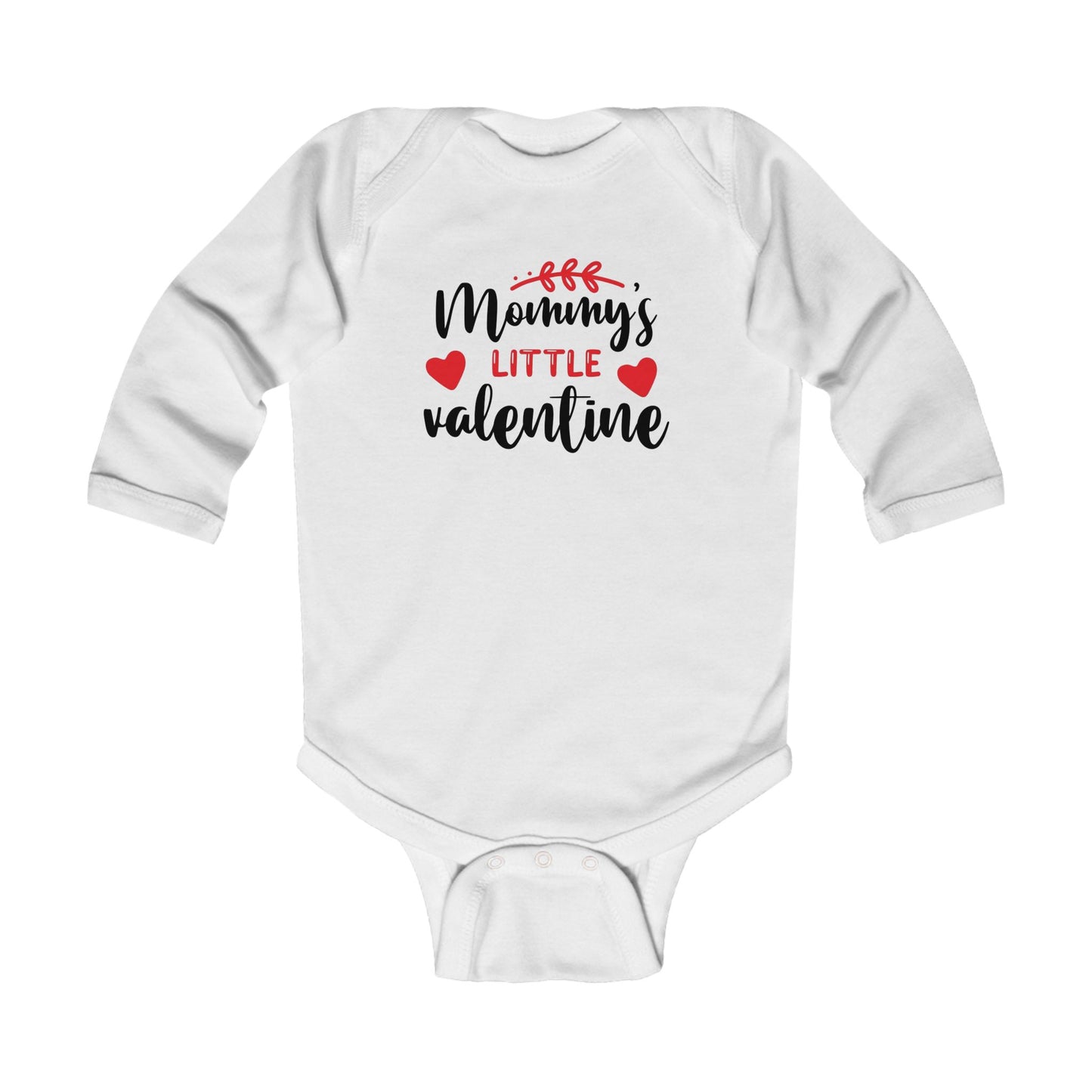 Infant Bodysuit — "Mommy's Little Valentine" Long Sleeve Baby Onesie